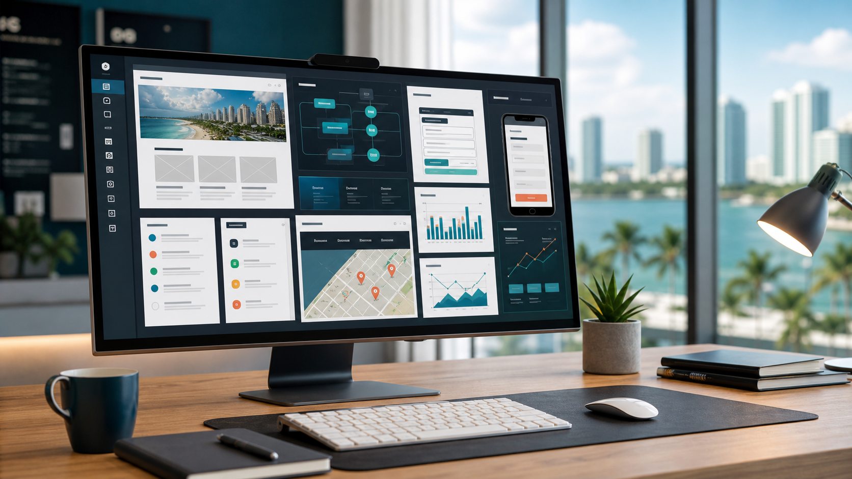 AI WordPress landing page strategy dashboard for South Florida lead generation